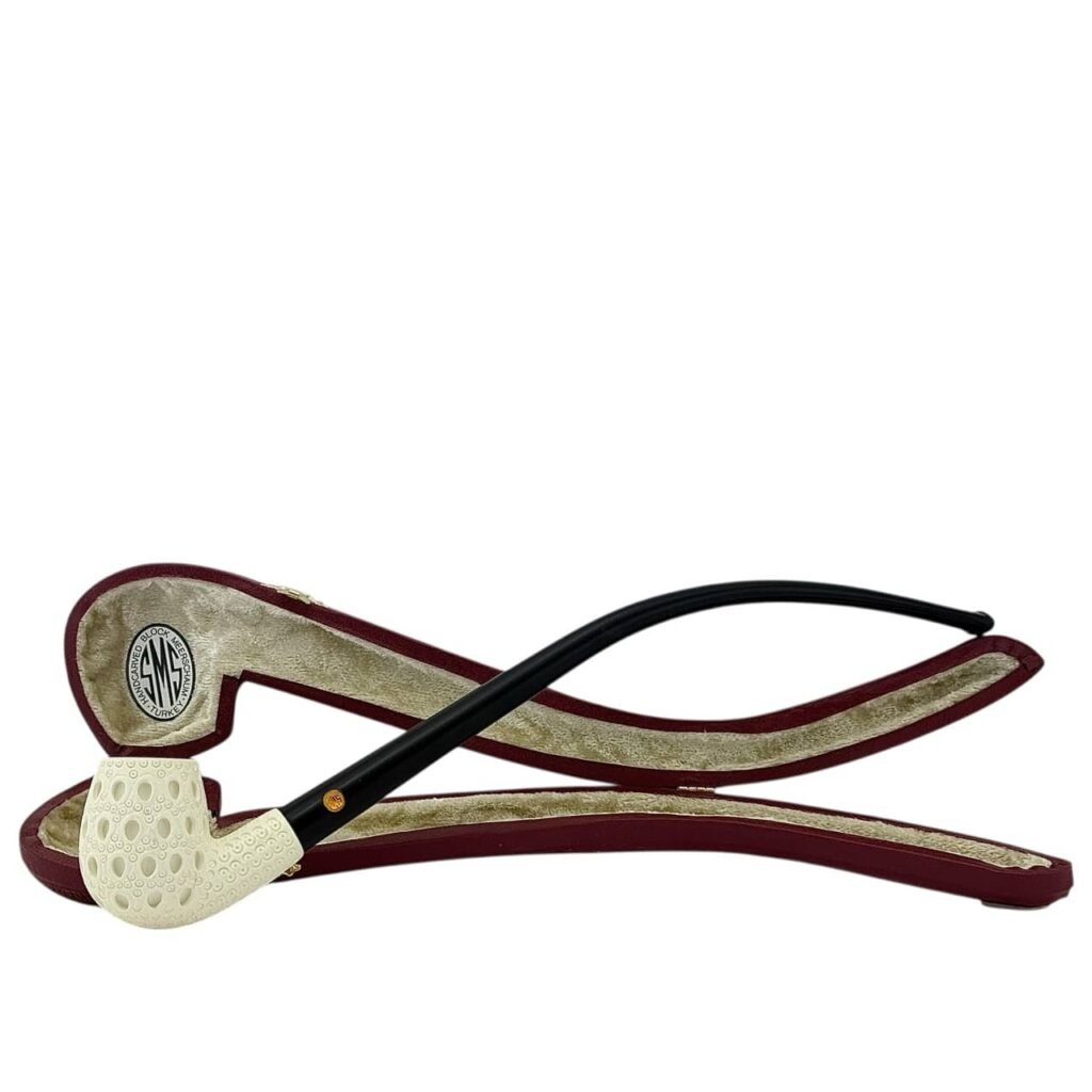 SMS Meerschaum – Lattice Bent Churchwarden Pipe