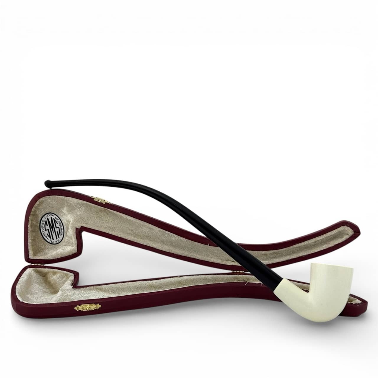 SMS Meerschaum – Smooth Bent Dublin Churchwarden Pipe - Image 2