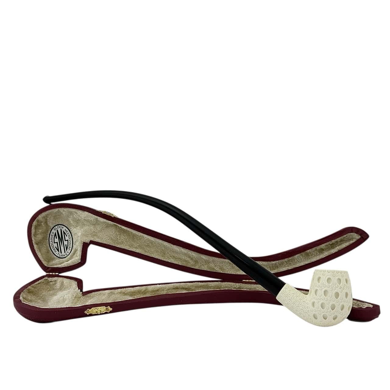 SMS Meerschaum – Lattice Bent Churchwarden Pipe - Image 2