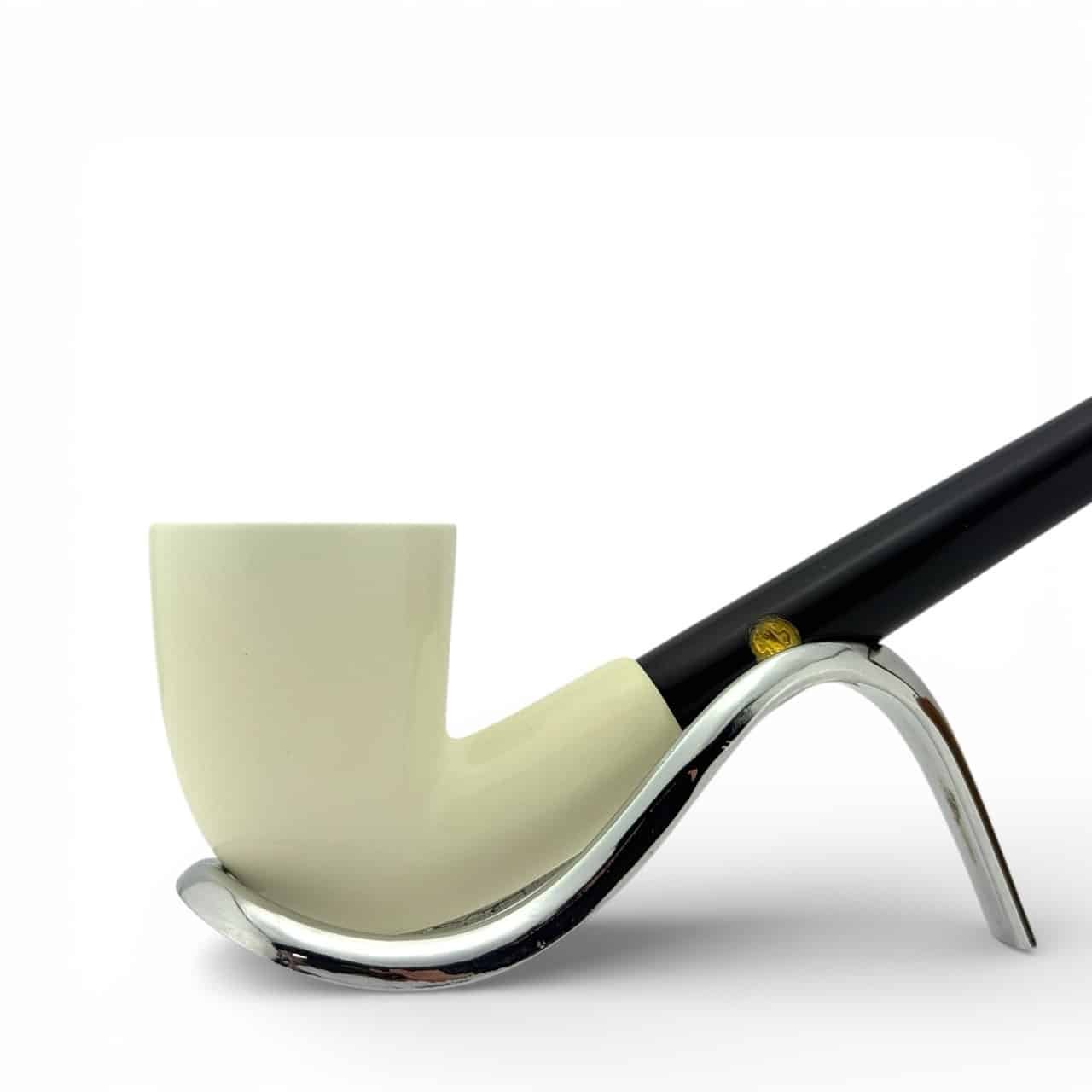 SMS Meerschaum – Smooth Bent Dublin Churchwarden Pipe - Image 3