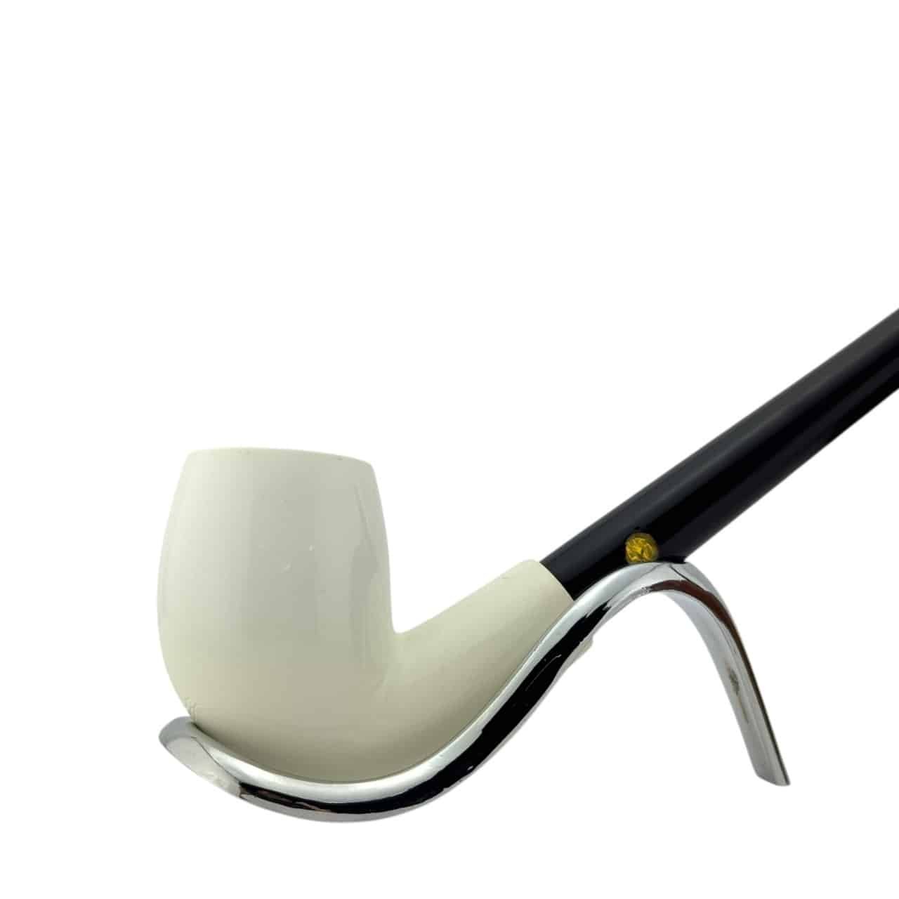 SMS Meerschaum – Etched Deep-Bent Egg Churchwarden Pipe - Image 3