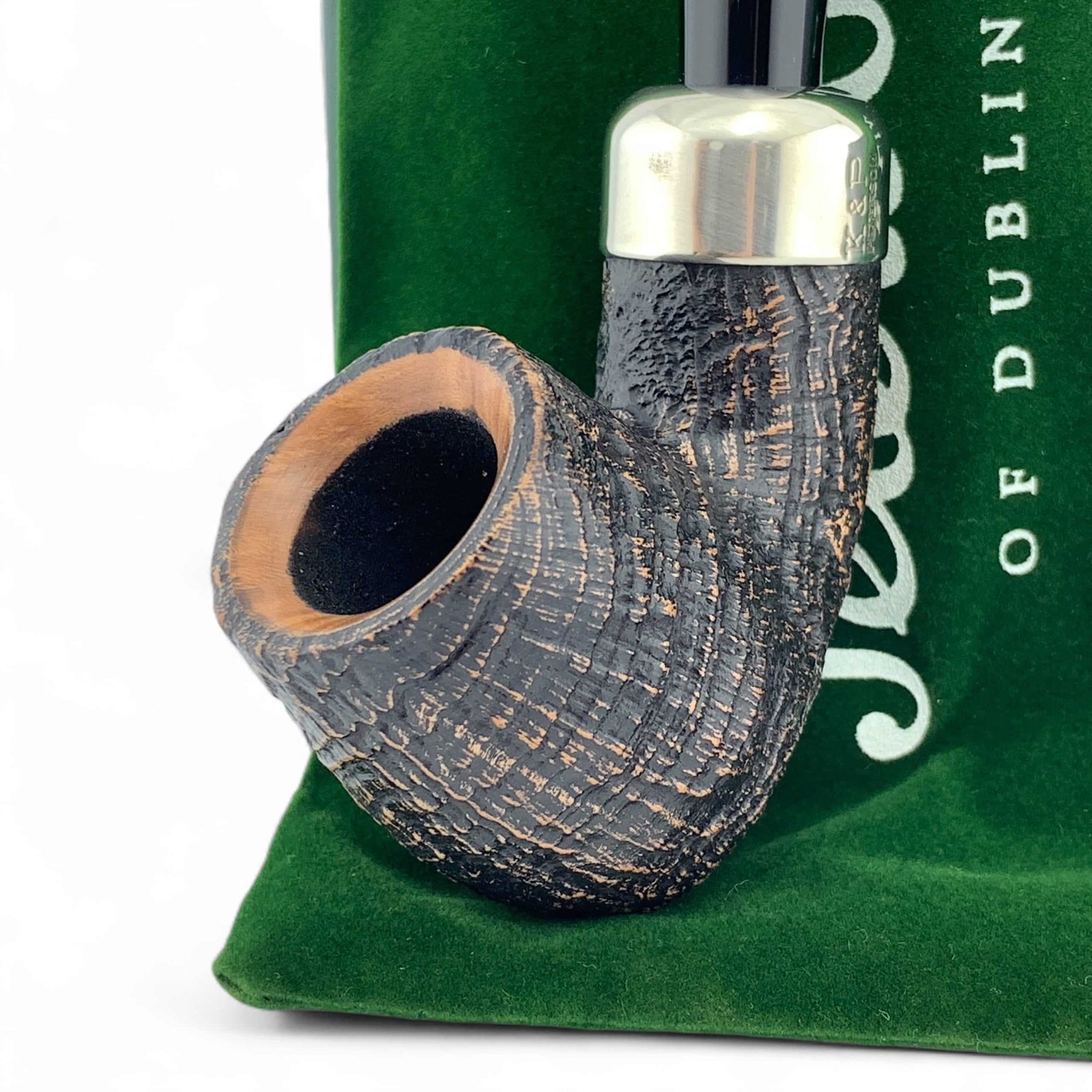 Peterson Pipe: Arklow Sandblasted (XL90) Fishtail Bent Billiard - Image 3