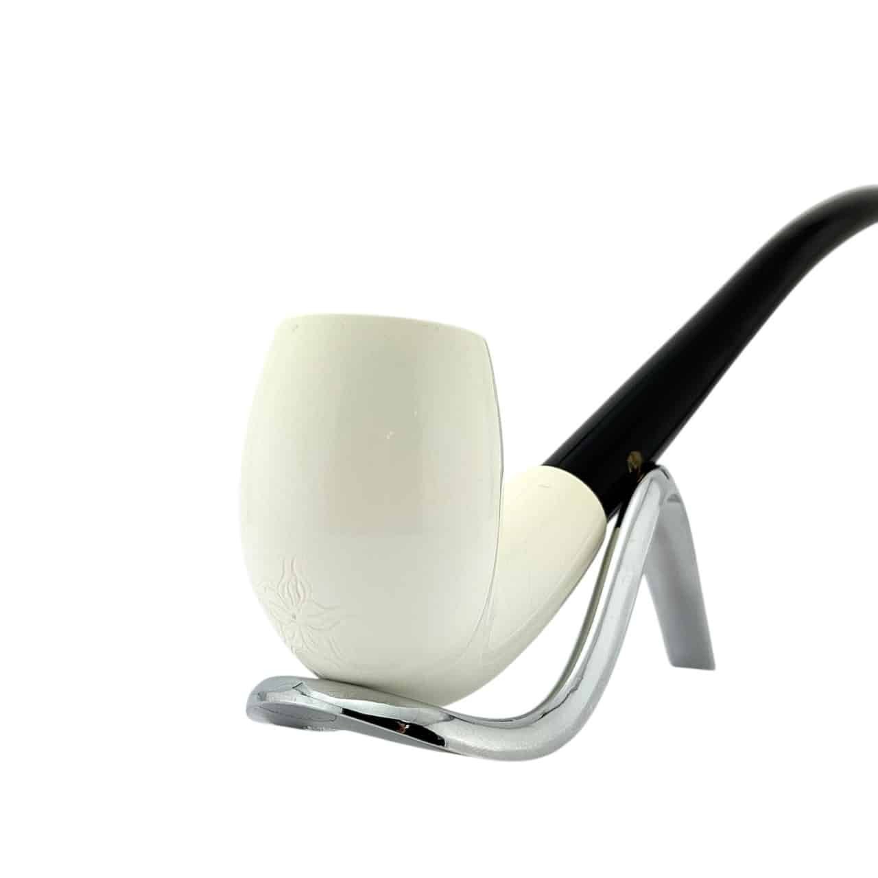 SMS Meerschaum – Etched Deep-Bent Egg Churchwarden Pipe - Image 4