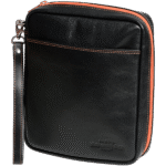 Erik Stokkebye 4th Generation Leather 4 Pipe & Tobacco Zipper Bag Black