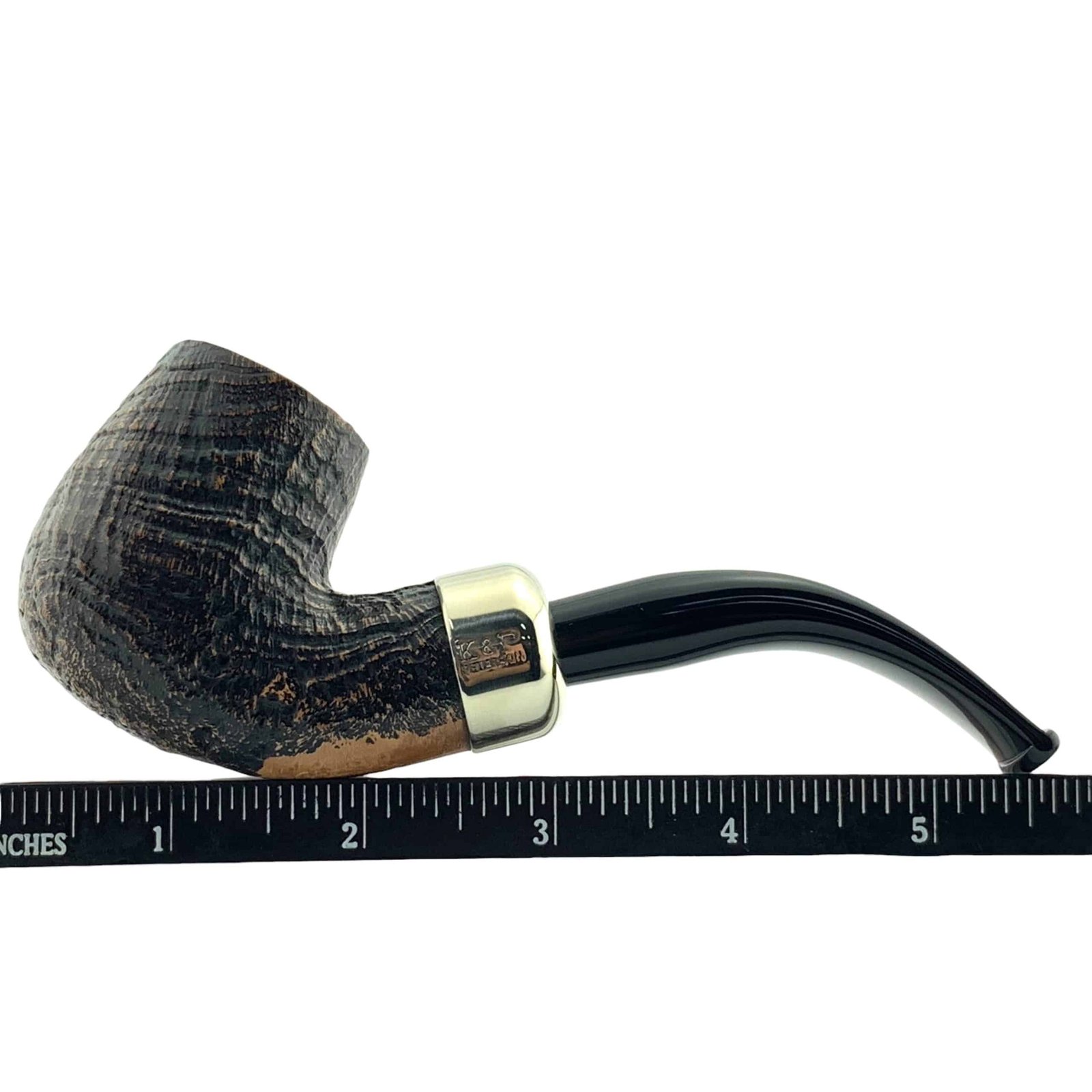 Peterson Pipe: Arklow Sandblasted (XL90) Fishtail Bent Billiard - Image 8