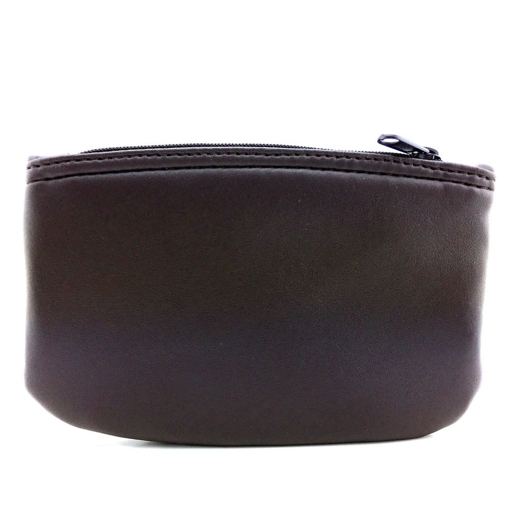 Brown Zipper Tobacco Pouch