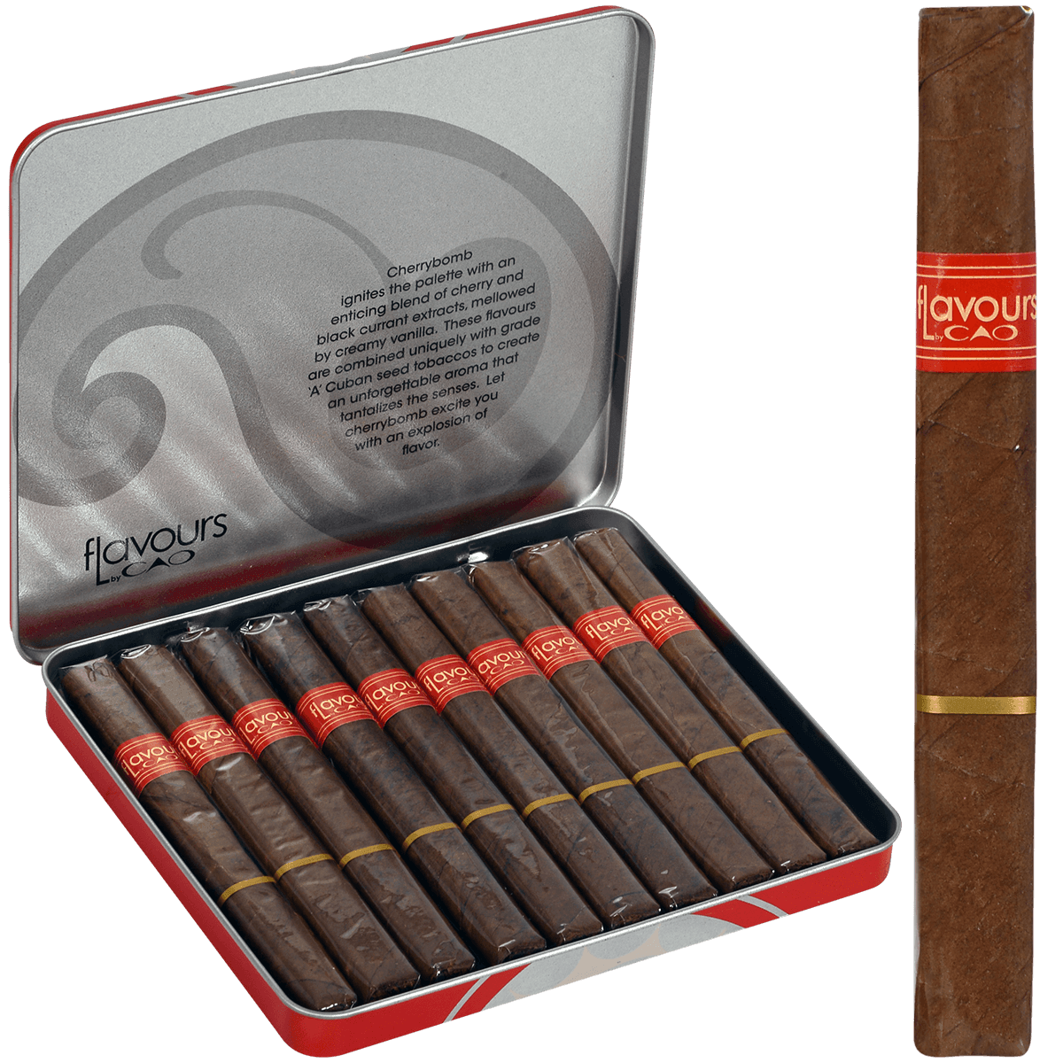 CAO Flavours Cherrybomb Cigarillos 10 Per Tin