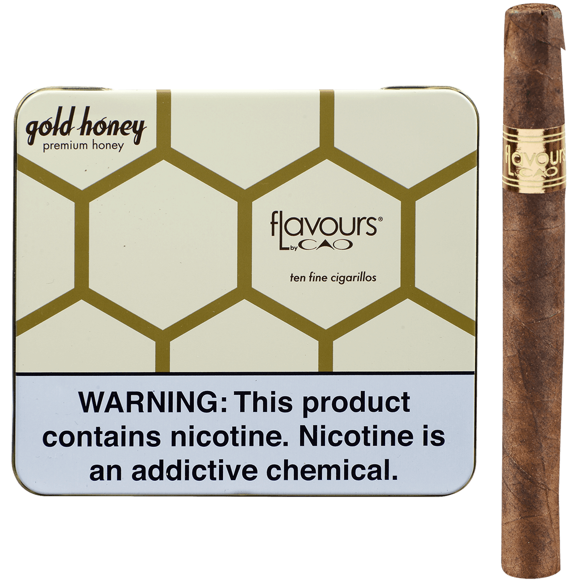 CAO Flavours Gold Honey Cigarillos 10 Per Tin