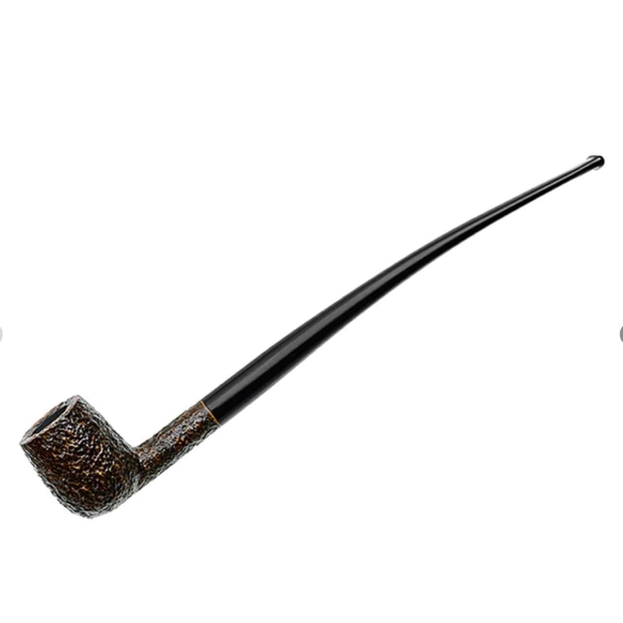 Savinelli Pipe: Churchwarden Brown Rusticated (104) Straight Billiard Tobacco Pipe