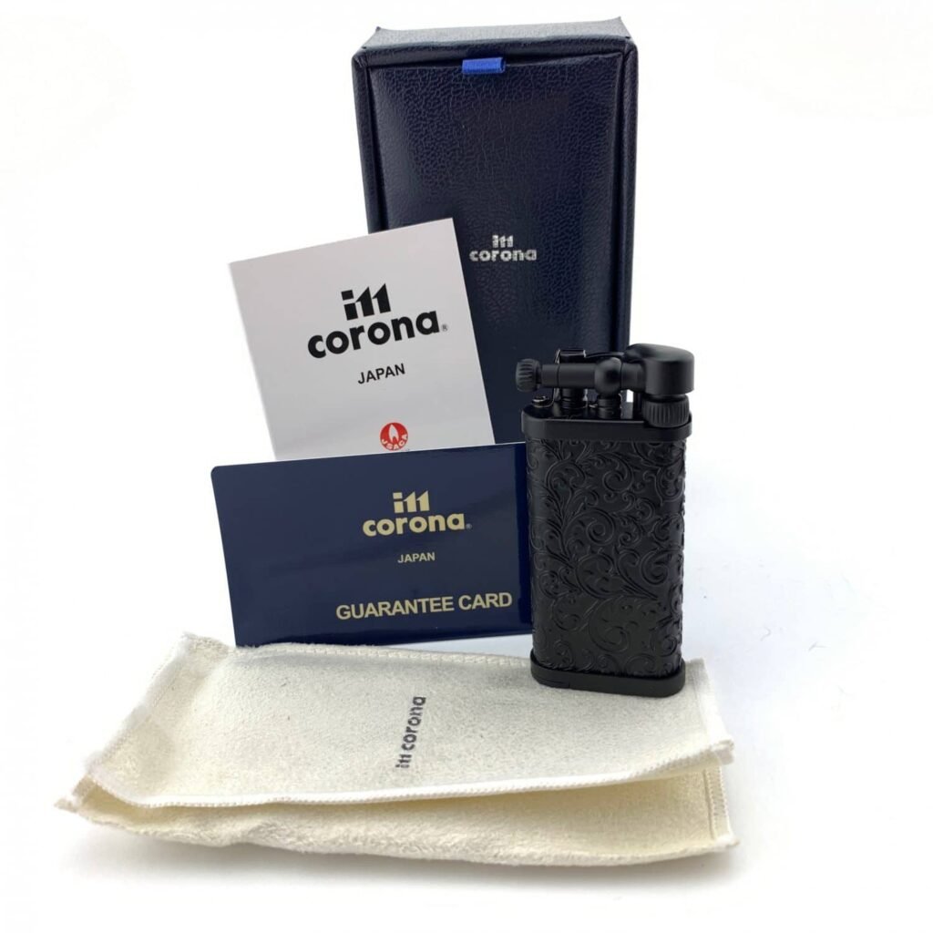 IM Corona Old Boy Arabesque Black Pipe Lighter