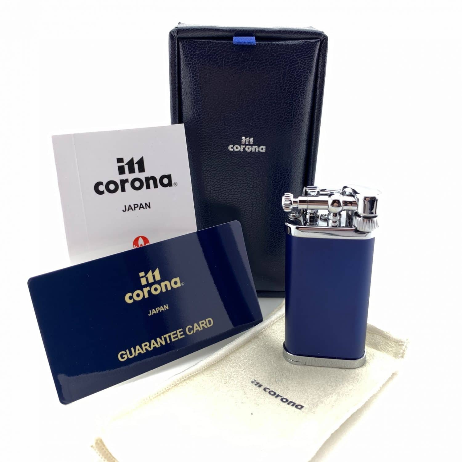 IM Corona Old Boy Blue & Chrome Pipe Lighter