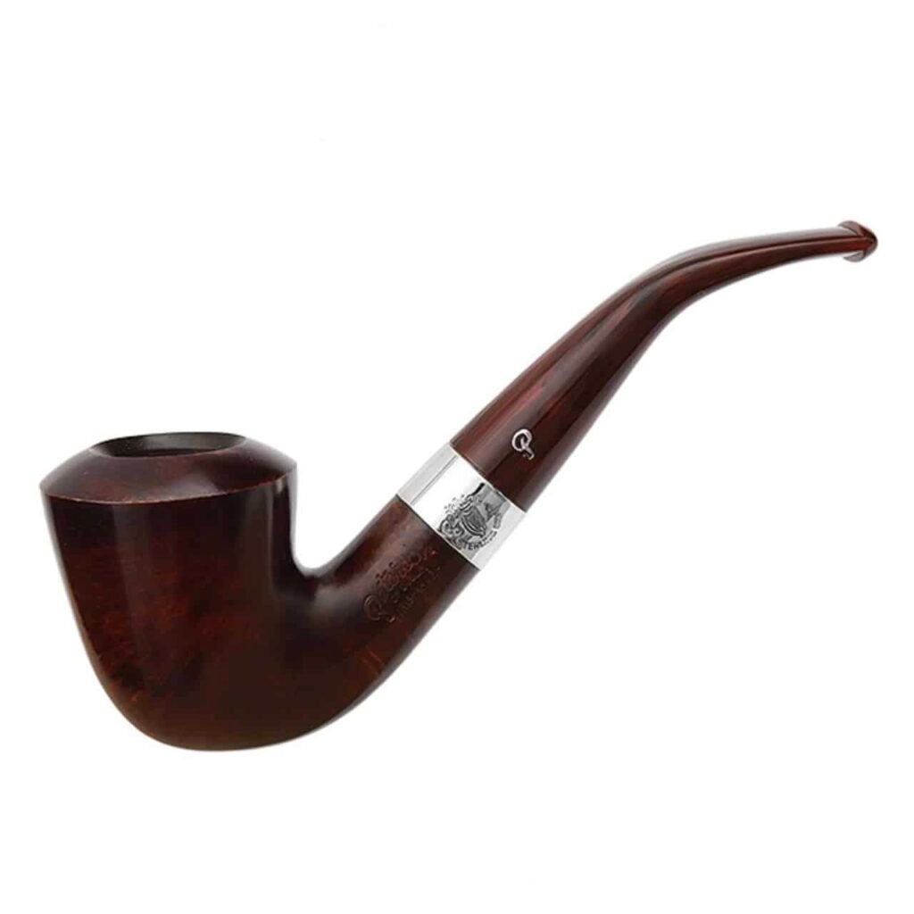 Peterson Pipe: Irish Harp (B10) Fishtail Bent Dublin Tobacco Pipe