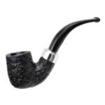 Peterson Pipe: Army Filter Sandblasted (338) Fishtail (9mm) Bent Billiard Tobacco Pipe