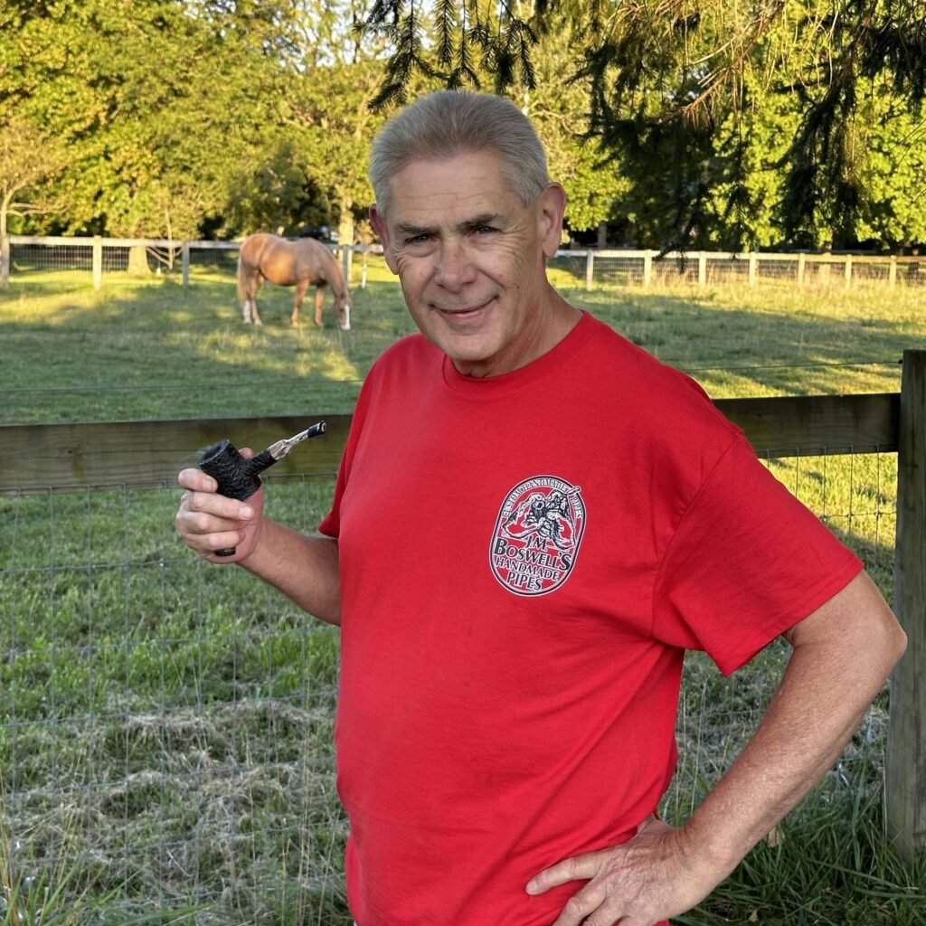 Boswell’s Pipes and Cigars  Custom Logo T-Shirt Red
