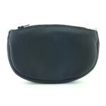 Black Zipper Oval Tobacco Pouch 6″