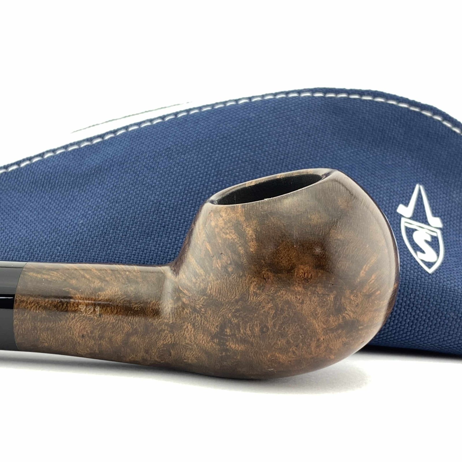 Savinelli Pipe: One Starter Kit Smooth (321) (6mm) Author Pipe - Image 3
