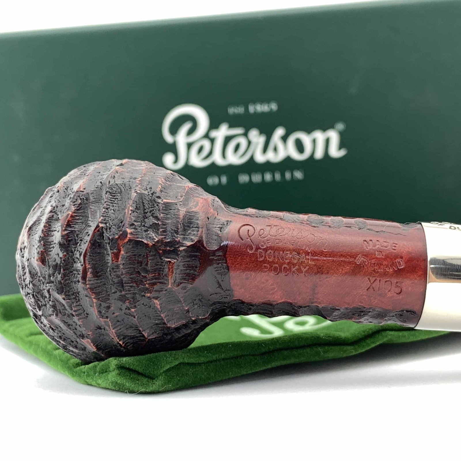 Peterson Pipe: NEW Donegal Rocky (X105) Fishtail Billiard Pipe - Image 5
