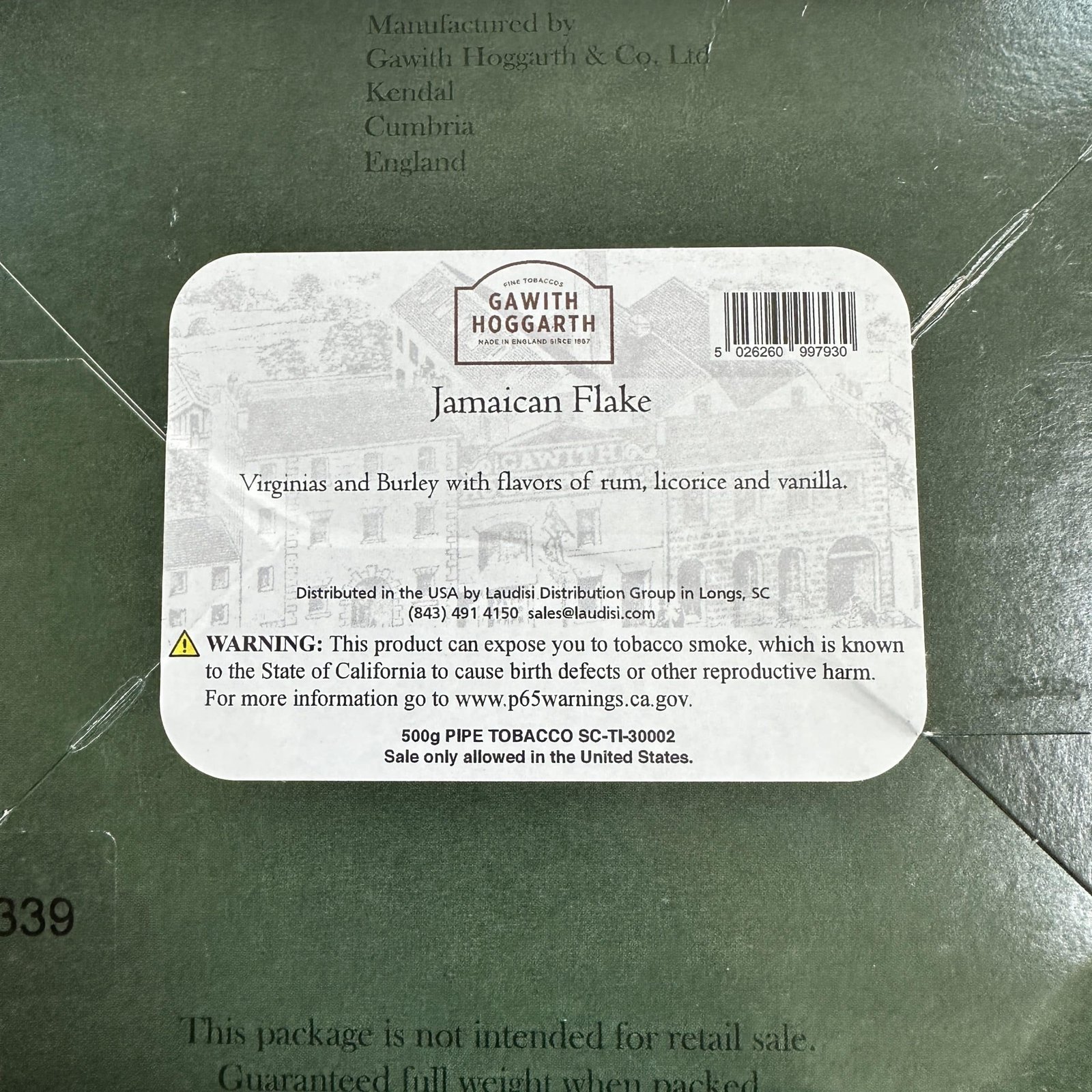 Gawith Hoggarth & Co Jamaican Flake Rum - Image 2