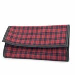 Castleford Plaid Red Roll-Up Tobacco Pouch