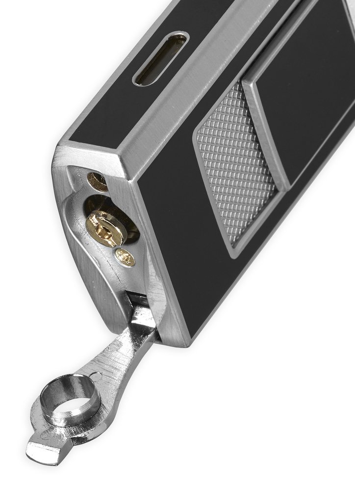 Lotus Commander Triple Torch Cigar Lighter Burgundy - Image 2