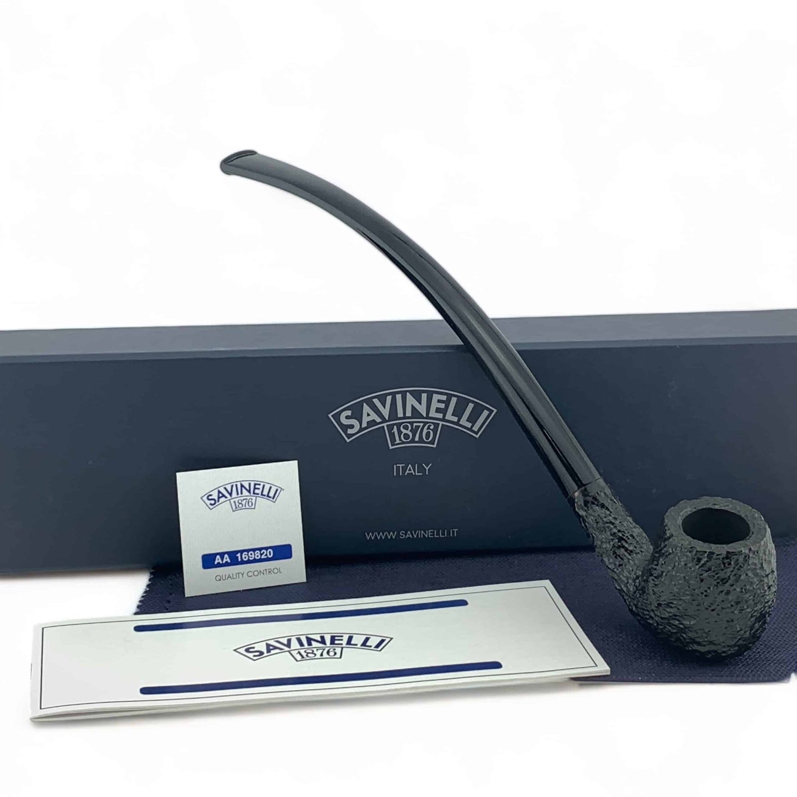Savinelli Pipe: Churchwarden Black Rusticated (601)