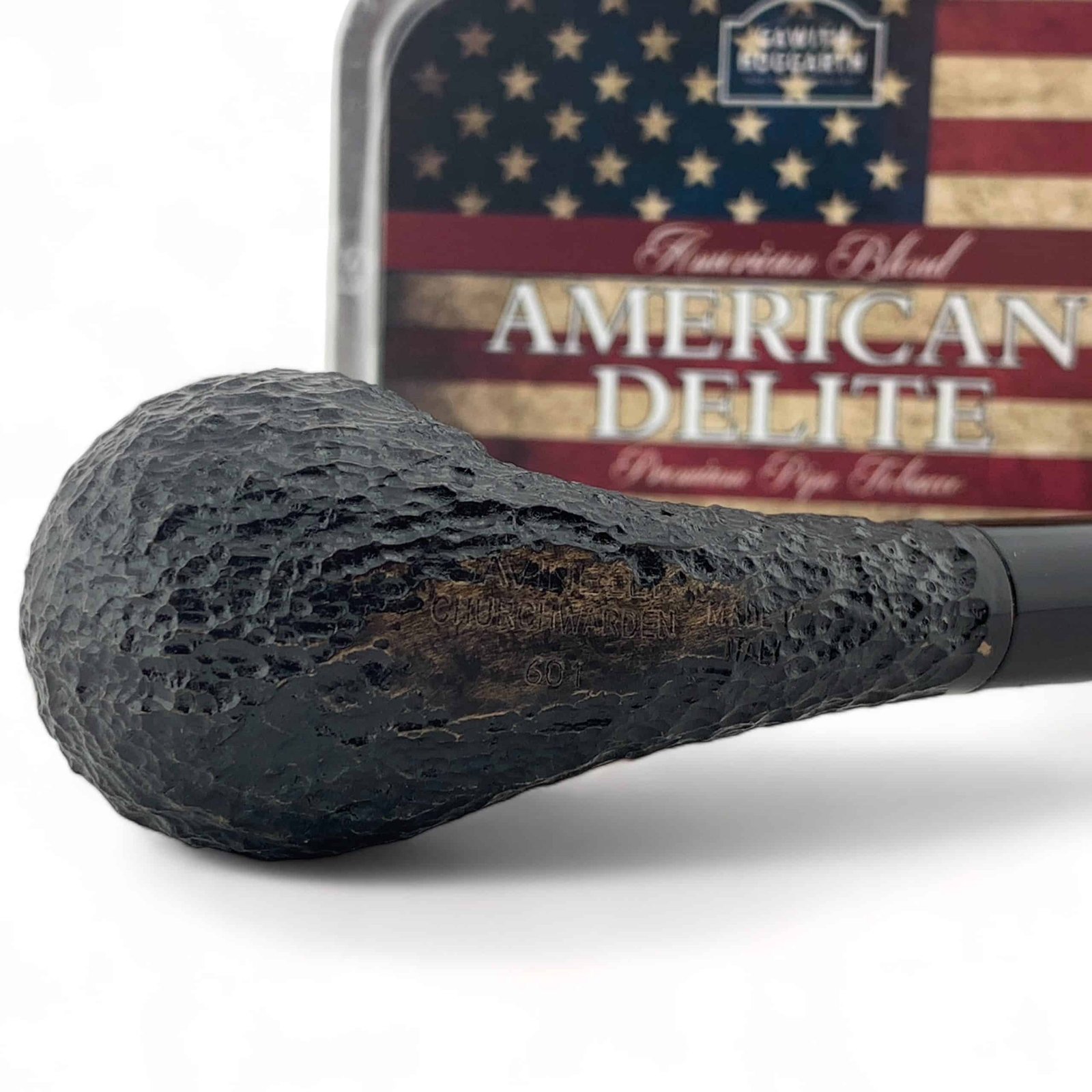 Savinelli Pipe: Churchwarden Black Rusticated (601) - Image 5