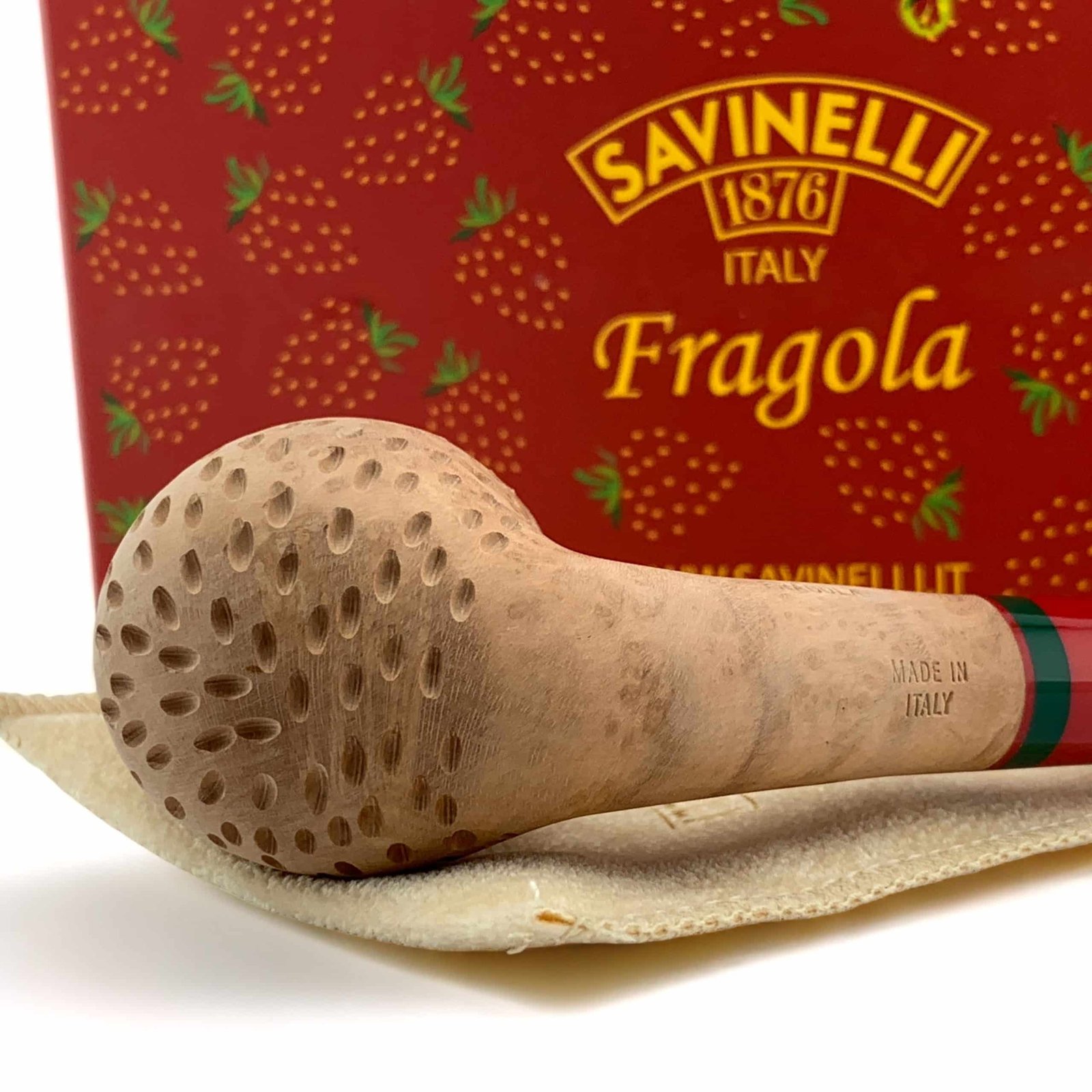 Savinelli Pipe: Fragola Rusticated Natural (602) (6mm) Bent Billiard Pipe - Image 8