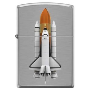 Zippo Lighter: Shuttle Brushed Chrome
