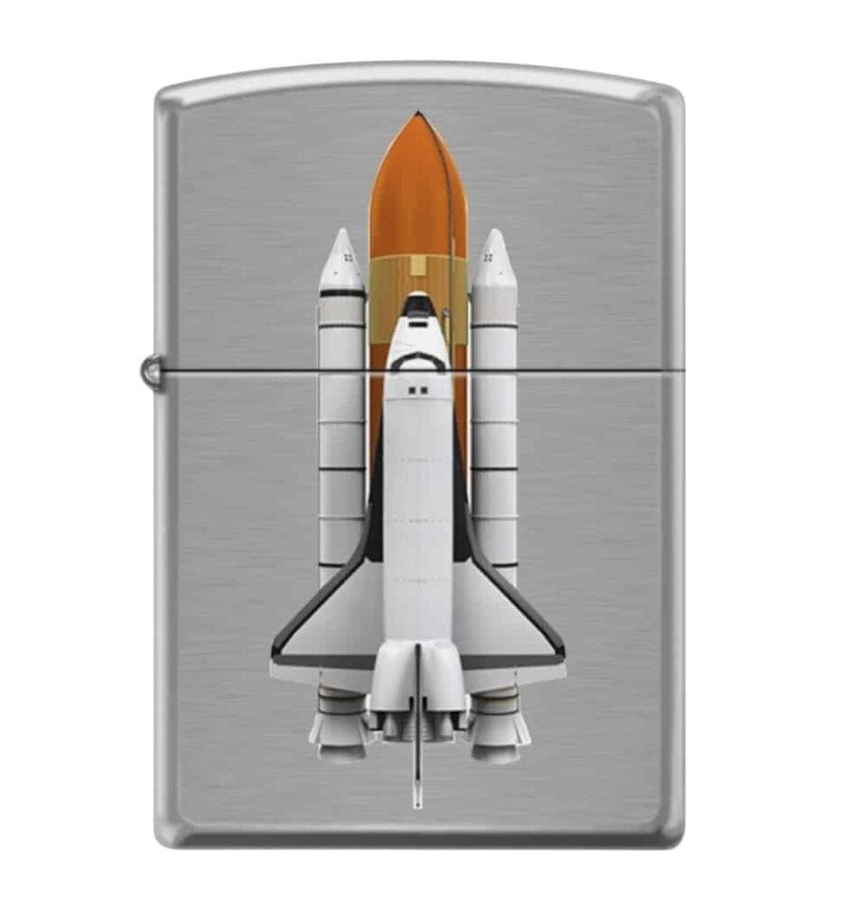 Zippo Lighter: Shuttle Brushed Chrome