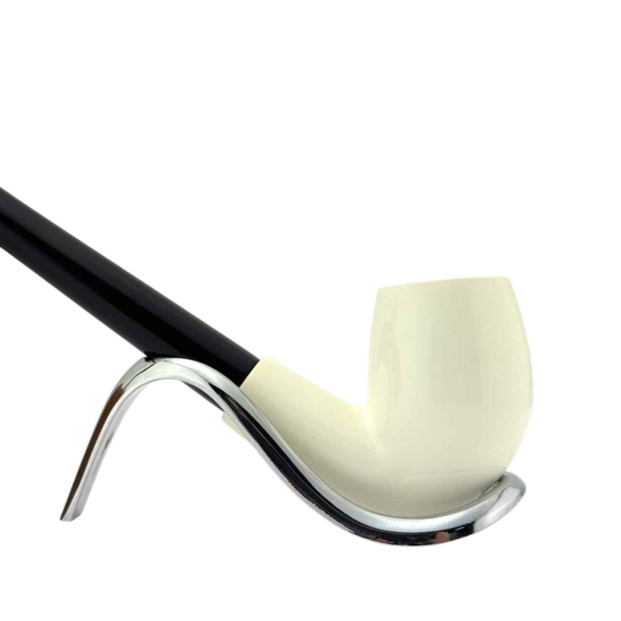 SMS Meerschaum – Etched Deep-Bent Egg Churchwarden Pipe - Image 5