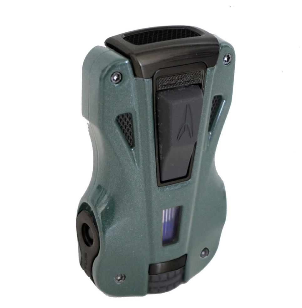 Lotus GT Lighter Duel Torch with Cigar Punches Green