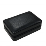 Manhattan Travel Cigar Case Humidor w/ on Board Accessories Black Leather