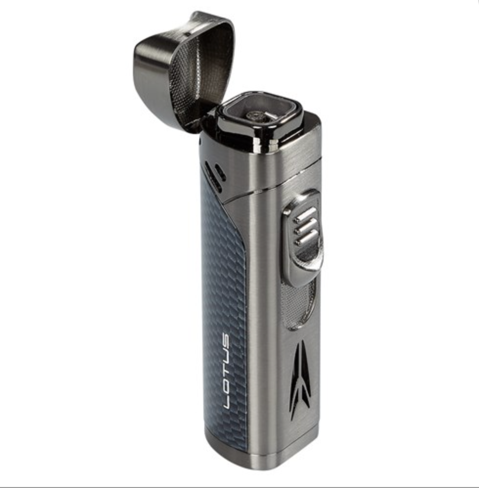 Lotus Monarch Quadruple Pinpoint Torch Flame Cigar Lighter Gunmetal
