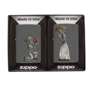 Zippo Day Of The Dead Two Lighter Gift Set Iron Stone