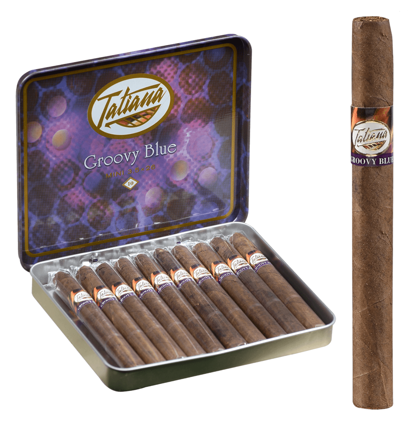 Tatiana Mini Groovy Blue 10 Pack Tin