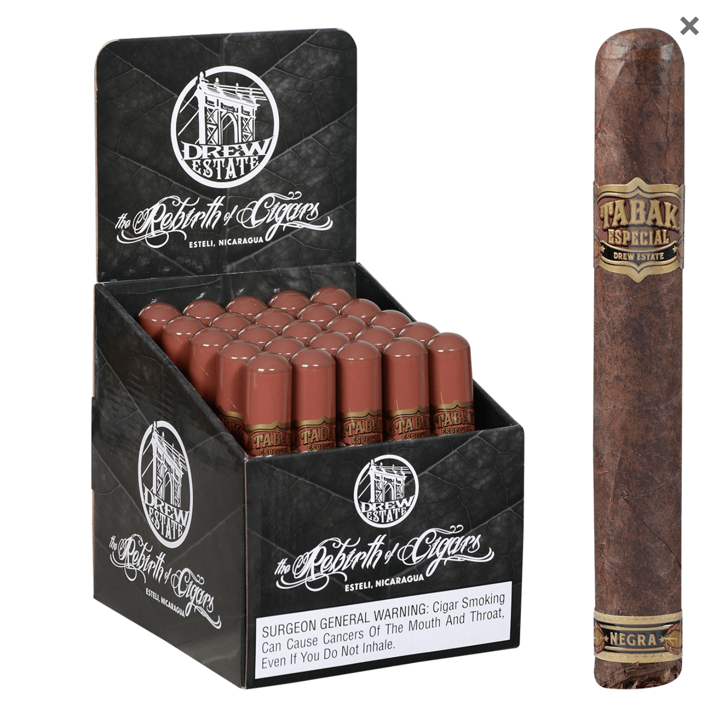 Tabak Especial Negra Toro Tubos 6.00 x 52 Single Cigar