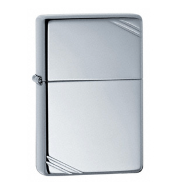 Zippo Vintage W/ Slashes High Polish Chrome Lighter