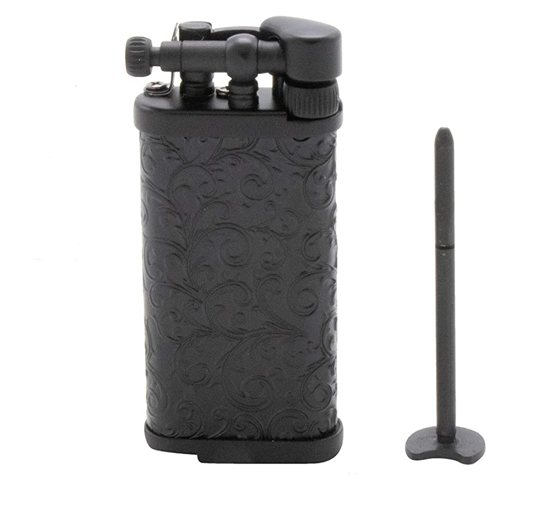IM Corona Old Boy Arabesque Black Pipe Lighter - Image 3