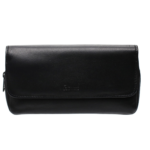 Peterson Classic 2 Pipe Combo Pouch Black Leather