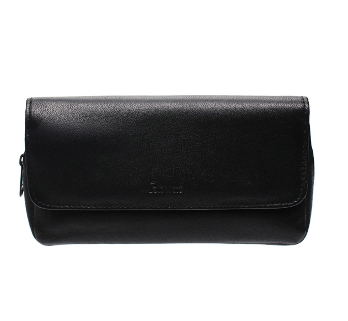 Peterson Classic 2 Pipe Combo Pouch Black Leather