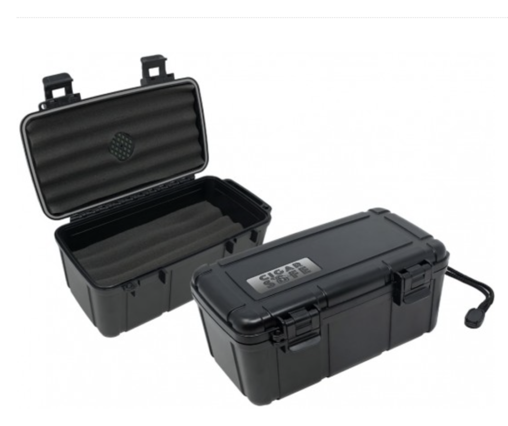 Cigar Safe Travel Humidor, Holds 15 Cigars