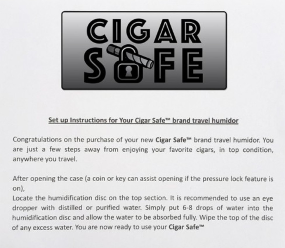 Cigar Safe Travel Humidor, Holds 10 Cigars - Image 6