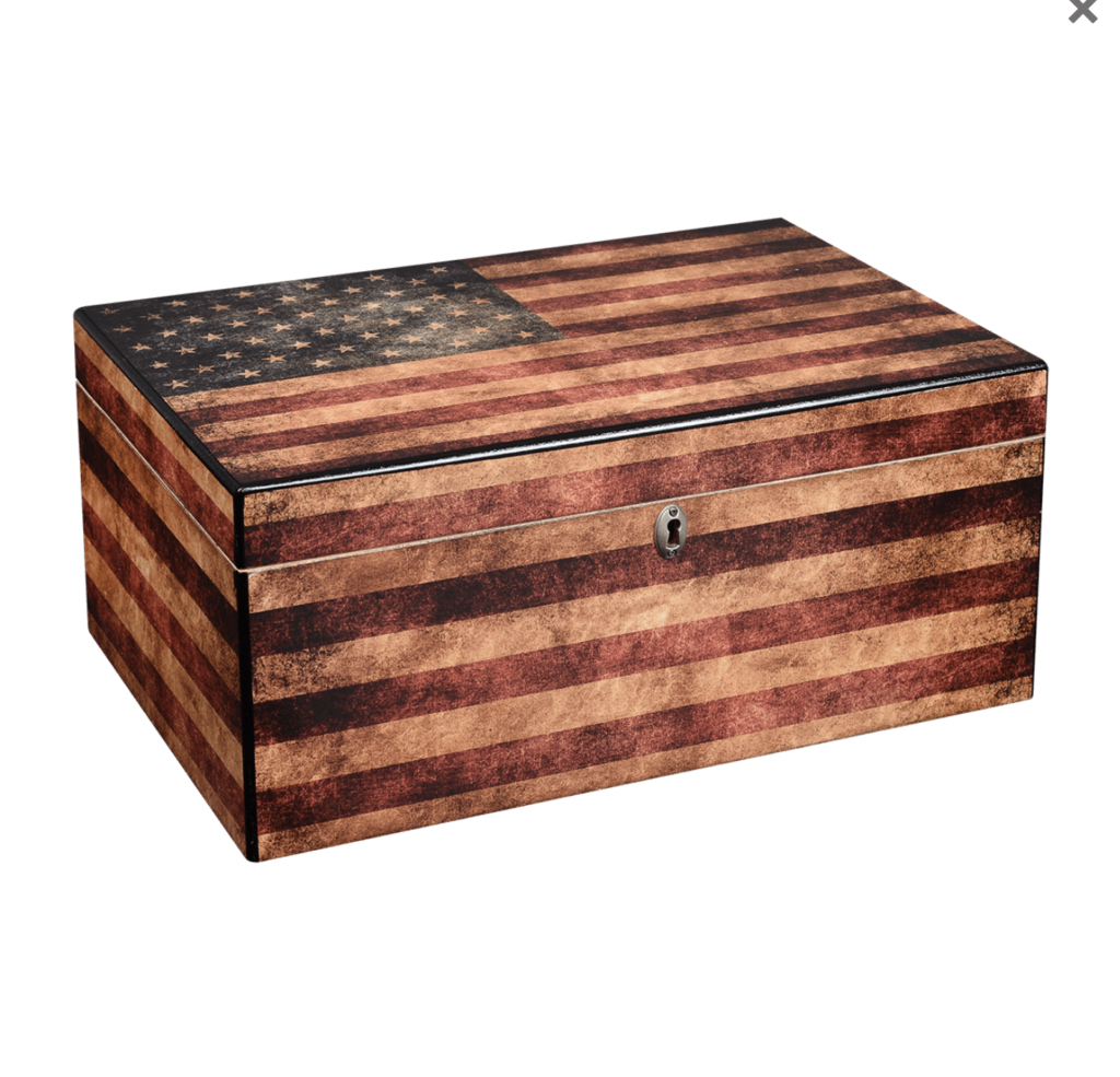 Humidor Supreme Old Glory Humidor – 100 Count Cigars