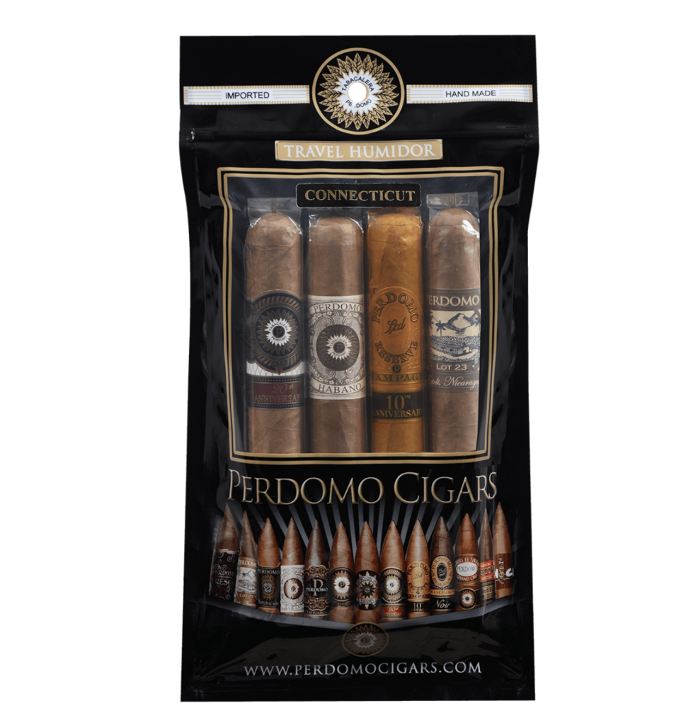 Perdomo: Travel Humidor 4 count Connecticut Cigar Fresh Pack