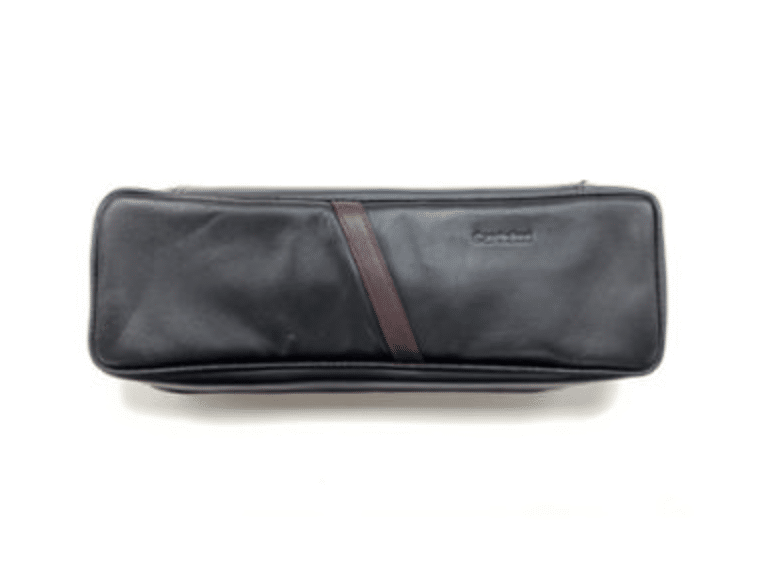 Castleford Churchwarden 2 Pipe Case and Tobacco Pouch Black Vinyl