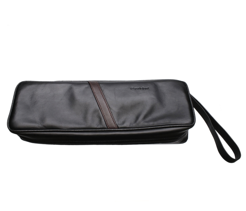 Castleford Churchwarden Pipe Case – Black Soft Leather
