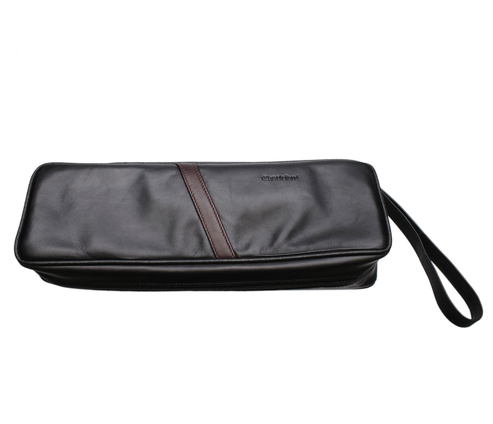 Castleford Churchwarden Pipe Case – Black Soft Leather