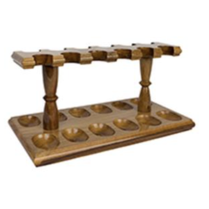 Pipe Stand – Woodmere 12-Pipe Teakwood Pipe Rack