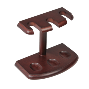 Pipe Stand – 3 Pipes Rack Cherry Finish