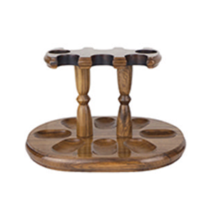 Pipe Stand – Woodmere 8-Pipe Teak Wood Pipe Rack